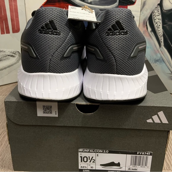 Adidas Men Run Falcon 2.0 FY8741 Gray Running Shoes Sneakers Men's Multi Sizes - Picture 7 of 13